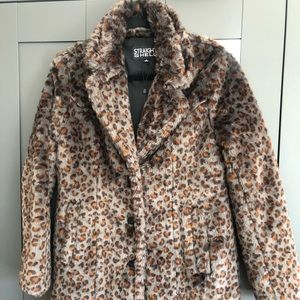 Straight To Hell Wanda Gray and Black Faux Fur Coat